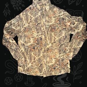 North River Outfitters Camo Hunting Shirt Medium Realtree Style Button Up